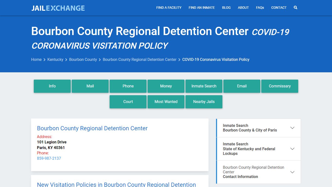 Bourbon County Regional Detention Center - Jail Exchange